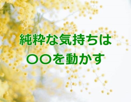 純粋な気持ちは〇〇を動かす★E-Conceptionのメルマガ【第561号】